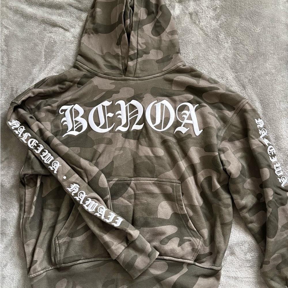 Benoa Swim Camouflage Hoodie - Green and White